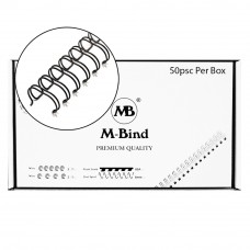 M-Bind Double Wire Bind 2:1 A4 - 1"(25.4mm) X 23 Loops, 50pcs/box, Black